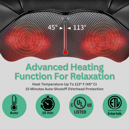 CozyFlex™ Therapeutic Shiatsu Massager With Heat