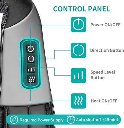 CozyFlex™ Therapeutic Shiatsu Massager With Heat