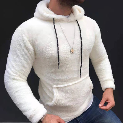 CozyMe™ Mens Athletic-Form-Fitting Fleece Hoodie